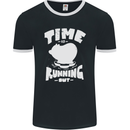 Climate Change Time Running Out Mens Ringer T-Shirt FotL Black/White