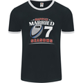 7 Year Wedding Anniversary 7th Rugby Mens Ringer T-Shirt FotL Black/White