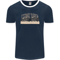 The Eternal Supper Last Parody Atheist Skulls Mens Ringer T-Shirt FotL Navy Blue/White