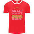 Grasp Science Funny Geek Nerd Physics Maths Mens Ringer T-Shirt FotL Red/White