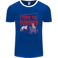 Time to Summon Cats Let's Summon Demons Mens Ringer T-Shirt FotL Royal Blue/White