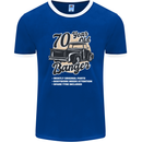 70 Year Old Banger Birthday 70th Year Old Mens Ringer T-Shirt FotL Royal Blue/White