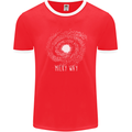 The Milky Way Astronomy Solar System Planet Mens Ringer T-Shirt FotL Red/White