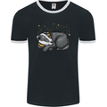 A Sleeping Badger Mens Ringer T-Shirt FotL Black/White