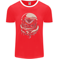 Space Cthulhu Kraken Mens Ringer T-Shirt FotL Red/White