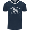 A Tractor for My Wife Funny Farming Farmer Mens Ringer T-Shirt FotL Navy Blue/White