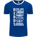 Daddy's Favourite Superhero Father's Day Mens Ringer T-Shirt FotL Royal Blue/White