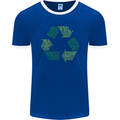 Recycle Bike Fun Cyclist Funny Mens Ringer T-Shirt FotL Royal Blue/White