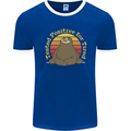 Sloth Tested Positive For Tired Funny Lazy Mens Ringer T-Shirt FotL Royal Blue/White