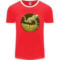 An Iguana Lizard Mens Ringer T-Shirt FotL Red/White