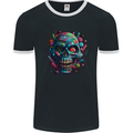 Candy Skull Mens Ringer T-Shirt FotL Black/White