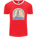 Sailing My Escape From Reality Sailor Mens Ringer T-Shirt FotL Red/White