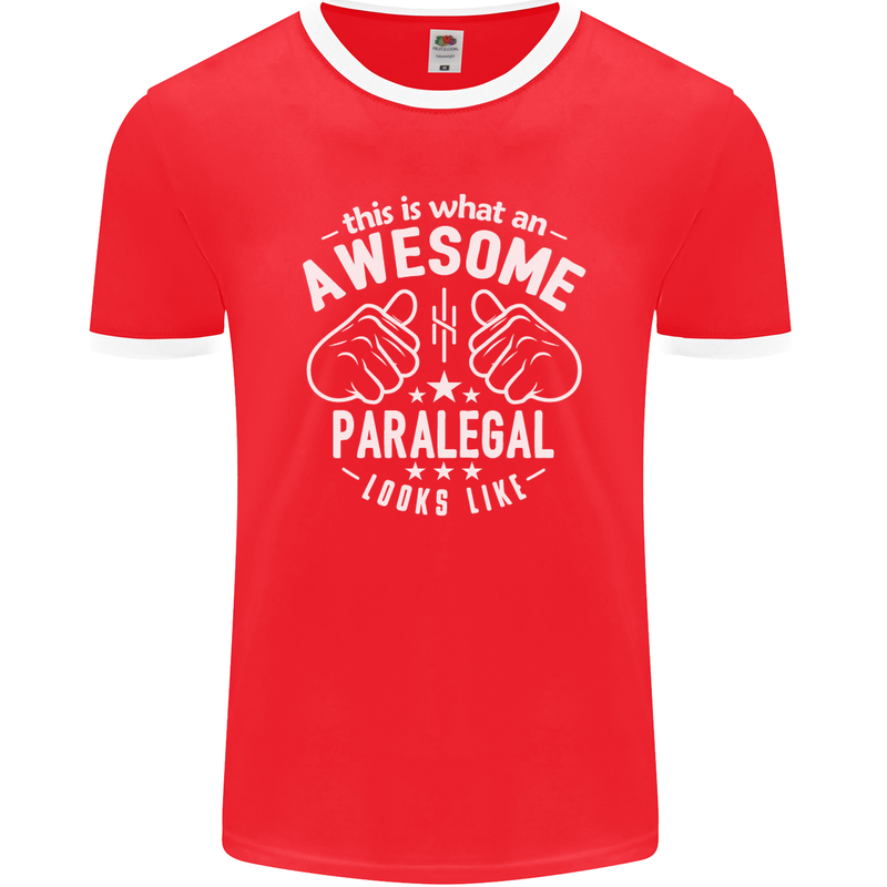 An Awesome Paralegal Looks Like Mens Ringer T-Shirt FotL Red/White