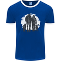 A Horse and Dogs Equestrian Riding Rider Mens Ringer T-Shirt FotL Royal Blue/White