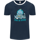Climate Change Dont Be Trashy Environment Mens Ringer T-Shirt FotL Navy Blue/White