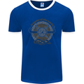 Dragons North Viking Valhalla Thor Odin Mens Ringer T-Shirt FotL Royal Blue/White
