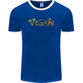 Vegan Vegetables Mens Ringer T-Shirt FotL Royal Blue/White