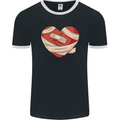 A Broken Heart Anti Valentines Day Single Mens Ringer T-Shirt FotL Black/White