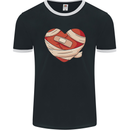 A Broken Heart Anti Valentines Day Single Mens Ringer T-Shirt FotL Black/White