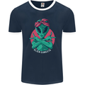 Funny Alien Gangster UFO 2Pac Rap Music Mens Ringer T-Shirt FotL Navy Blue/White