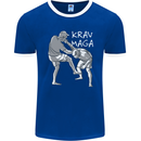 Krav Maga Mixed Martial Arts MMA Fighting Mens Ringer T-Shirt FotL Royal Blue/White