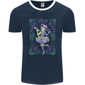 The Mardi Gras Queen Mens Ringer T-Shirt FotL Navy Blue/White