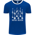 Guitar Heaven Guitarist Electric Acoustic Mens Ringer T-Shirt FotL Royal Blue/White