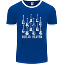 Guitar Heaven Guitarist Electric Acoustic Mens Ringer T-Shirt FotL Royal Blue/White
