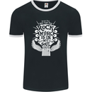 Rock Music is In My Soul Guitar Mens Ringer T-Shirt FotL Black/White