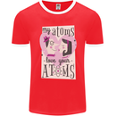 My Atoms Love Your Atoms Valentine's Day Mens Ringer T-Shirt FotL Red/White