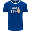 18th Birthday Funny Offensive 18 Year Old Mens Ringer T-Shirt FotL Royal Blue/White