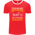 Being a Daddy Biker Motorcycle Motorbike Mens Ringer T-Shirt FotL Red/White