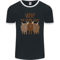 We Herd That Funny Cow Mens Ringer T-Shirt FotL Black/White