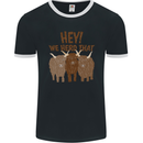 We Herd That Funny Cow Mens Ringer T-Shirt FotL Black/White