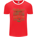 St Patricks Day Redhead Ginger Funny Irish Mens White Ringer T-Shirt Red/White