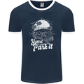 Home Is Where You Park It Funny Caravan Mens Ringer T-Shirt FotL Navy Blue/White