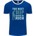 Metal Detecting The Next Beep Funny Mens Ringer T-Shirt FotL Royal Blue/White