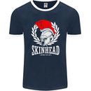 Skinhead Roman Helmet Spartan Punk Music Mens Ringer T-Shirt FotL Navy Blue/White