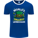 Worlds Tallest Leprechaun St Patricks Day Mens Ringer T-Shirt FotL Royal Blue/White