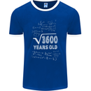 60th Birthday 60 Year Old Geek Funny Maths Mens Ringer T-Shirt FotL Royal Blue/White