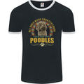 A Poodle Dog Mens Ringer T-Shirt FotL Black/White