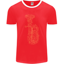 A Tuba Musical Instruments Brass Band Mens Ringer T-Shirt FotL Red/White