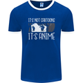 It's Anime Not Cartoons Mens Ringer T-Shirt FotL Royal Blue/White