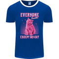 Everyone Sucks Except My Cat Mens Ringer T-Shirt FotL Royal Blue/White