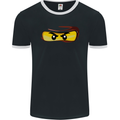 Ninja Eyes Mens Ringer T-Shirt FotL Black/White