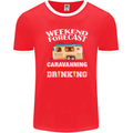 Caravan Weekend Forecast Caravanning Mens Ringer T-Shirt FotL Red/White