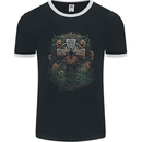 A Pagan Celtic Cross Mens Ringer T-Shirt FotL Black/White