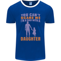 Dad With a Daughter Funny Fathers Day Mens Ringer T-Shirt FotL Royal Blue/White