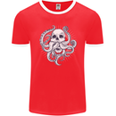 Cthulhu Skull Mens Ringer T-Shirt FotL Red/White