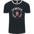 Legendary British Scooter Motorcycle MOD Mens Ringer T-Shirt FotL Black/White